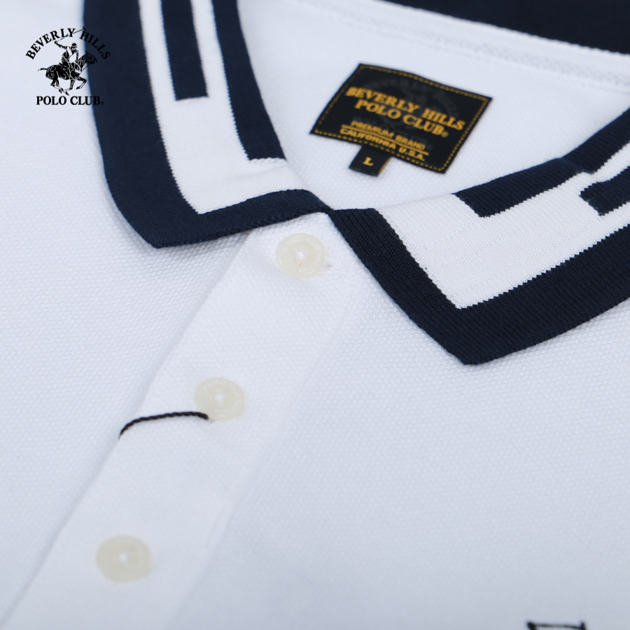 Beverly Hills Polo Club - Áo polo Ngắn tay Nam Slim Fit WT WHITE- BHPC PMSSS23TL051