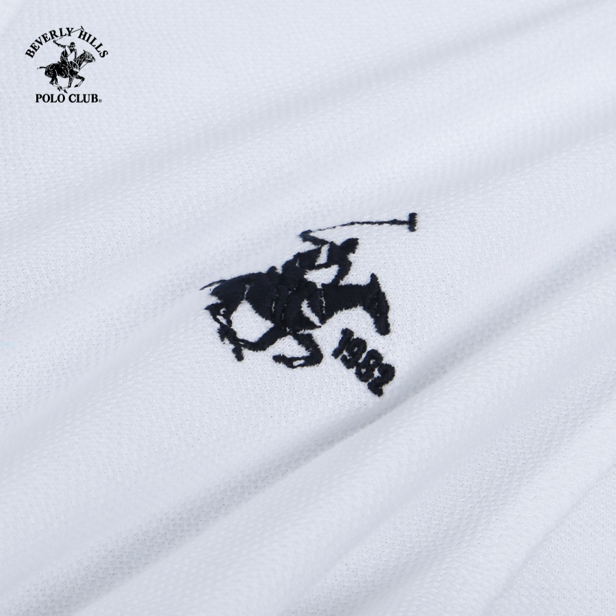 Beverly Hills Polo Club - Áo polo Ngắn tay Nam Regular Fit WT WHITE- BHPC PMRSS23TL038