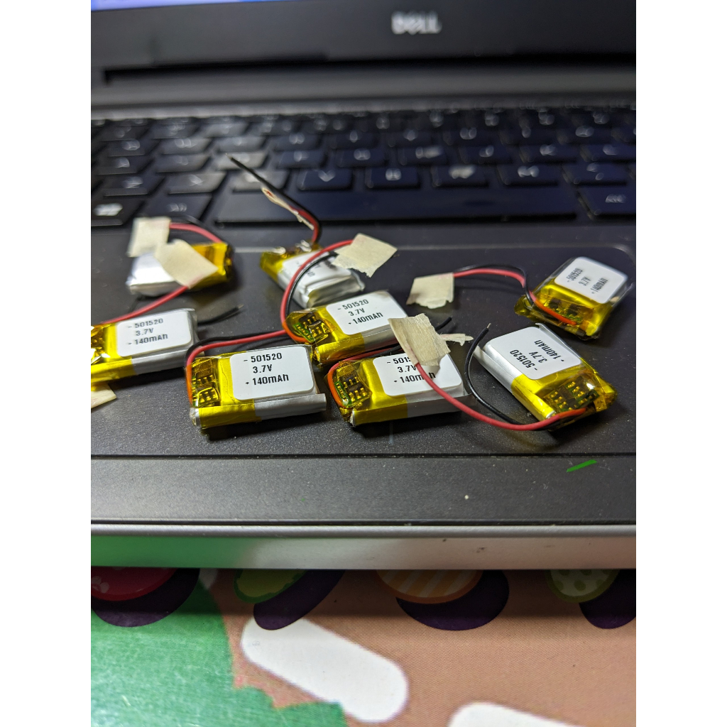 Pin 501520 140mAh pin Lithium Polymer Tai nghe Bluetooth 3.7V Kính 3D Vòng đeo tay thể thao Pin tích hợp