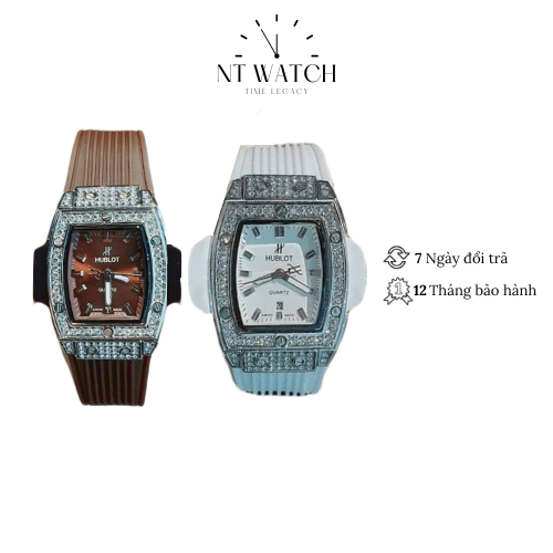 Đồng hồ nữ Hublot BigBang 125.BB máy pin, mặt kính Mineral chống xước, chống nước 3 ATM, dây cao su đeo tay cao cấp