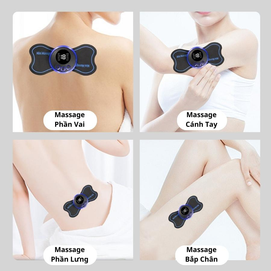 Máy massage cổ vai gáy SMS, Máy massage toàn thân ACK 8 chế độ massage  tùy chỉnh, massage tay chân, massage cổ vai gáy