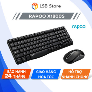 [Hỏa Tốc - HCM] Bộ Bàn Phím Và Chuột Không Dây Rapoo X1800S | Hàng CHính Hãng | Bảo Hành 24 Tháng | LSB Store