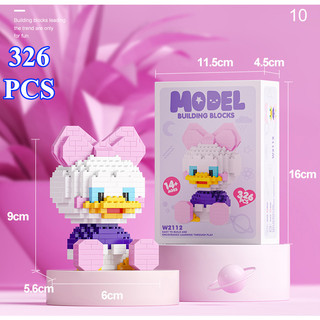 Lắp ghép nhân vật vịt daisy - lắp ráp nhân vật hoạt hình desney - lắp ráp mô hình vịt donald 326 mảnh