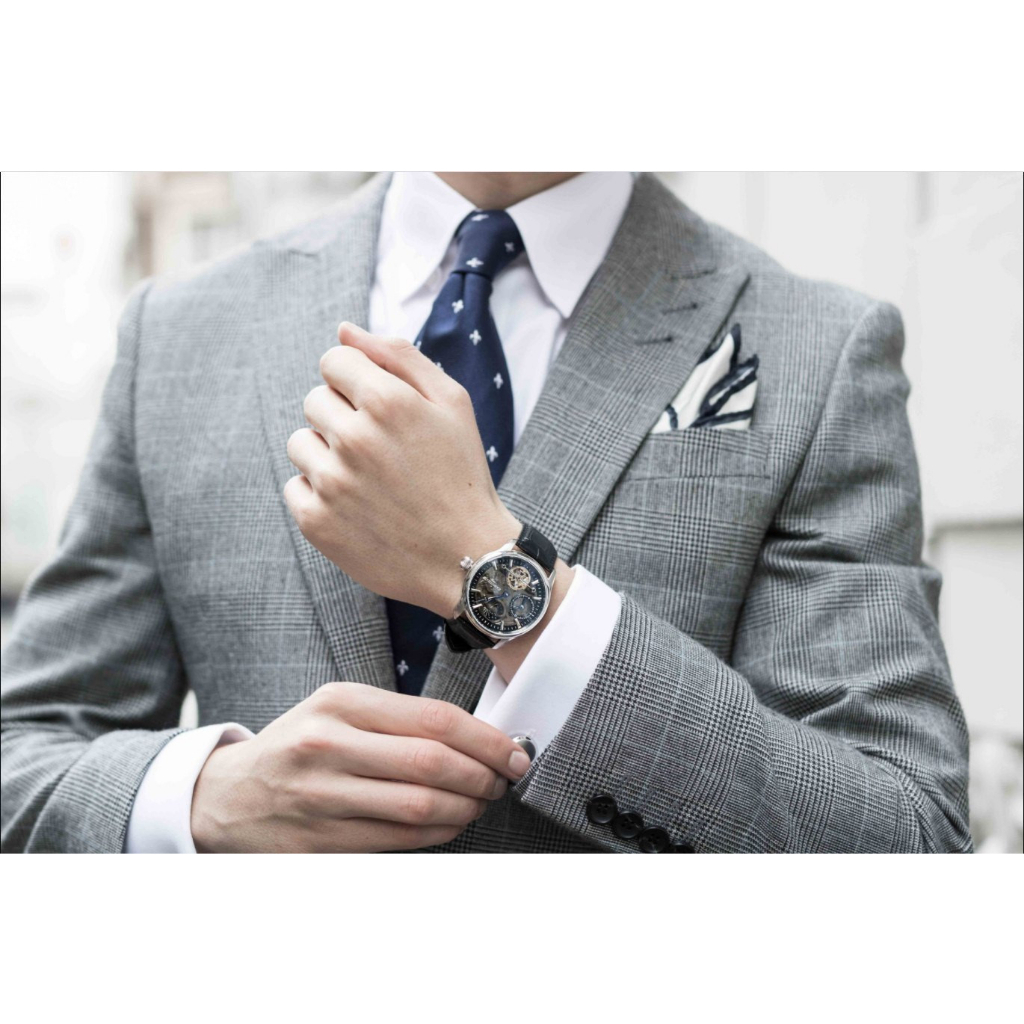 Đồng hồ nam dây da Thomas Earnshaw Longitude Shadow Sun and Moon Automatic ES-8063-04