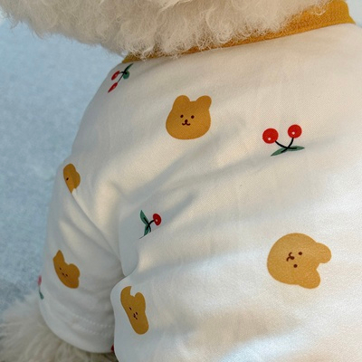 Áo thun gấu & cherry dành cho thú cưng