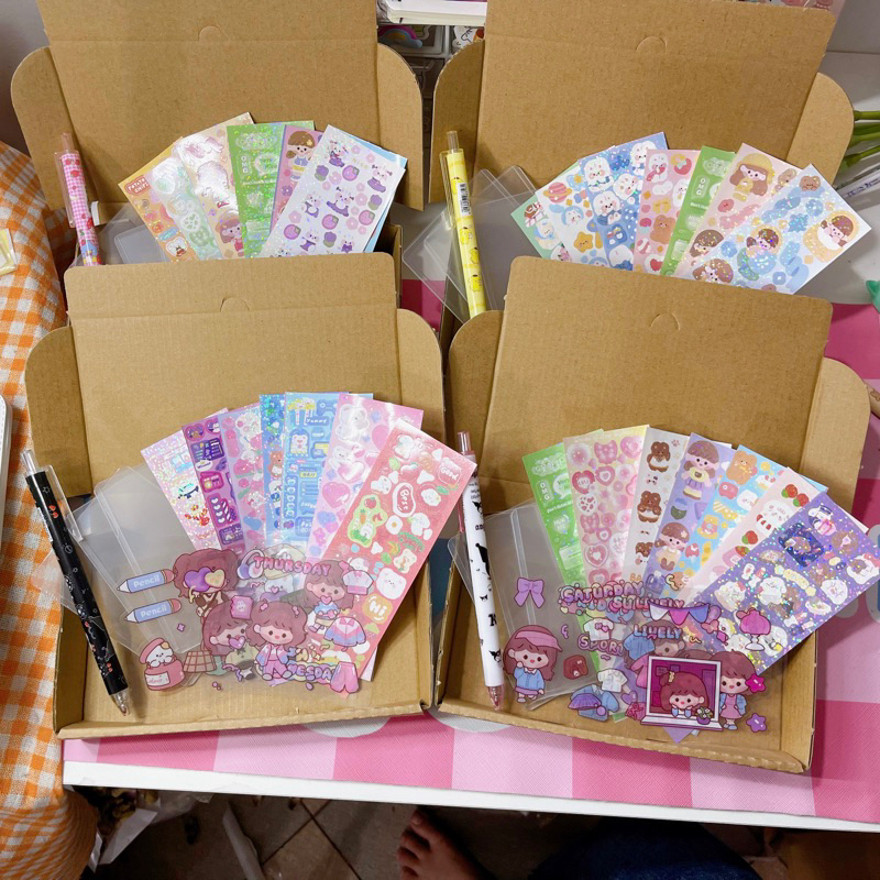 Set sticker decor top toploader Giao ngẫu nhiên