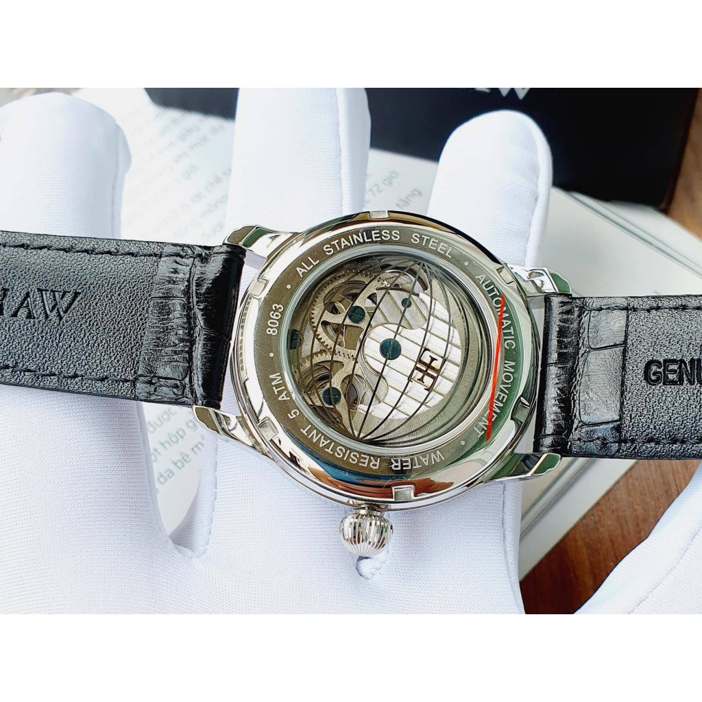 Đồng hồ nam dây da Thomas Earnshaw Longitude Shadow Sun and Moon Automatic ES-8063-04