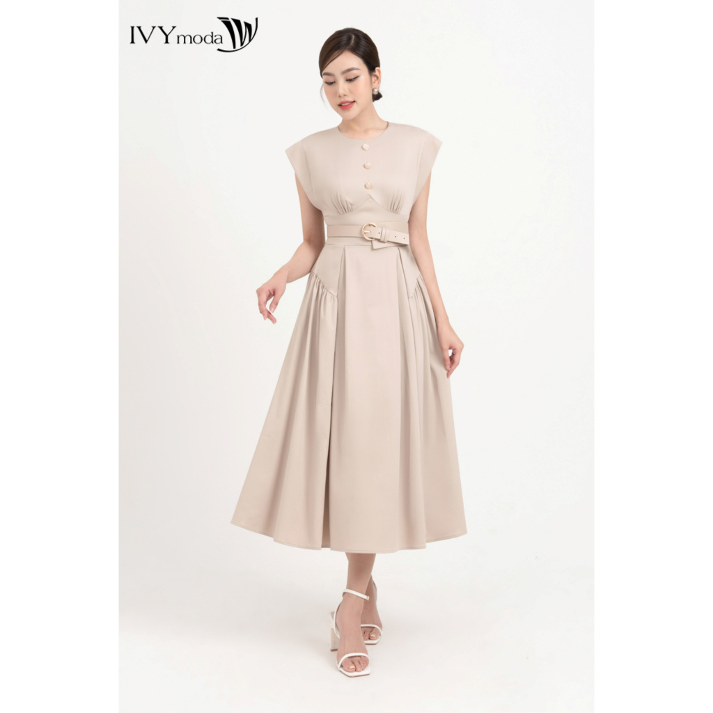 Đầm maxi tay hến nữ IVY moda MS 48M8298