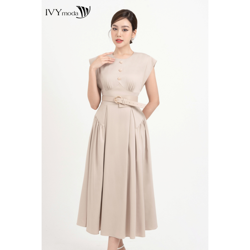 Đầm maxi tay hến nữ IVY moda MS 48M8298