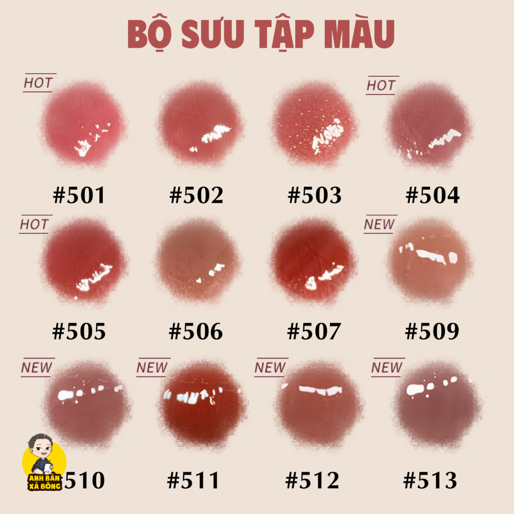 Son Bóng Nhím Con GOGO TALES Water Light Sweet Ripple Lip Gloss GT375