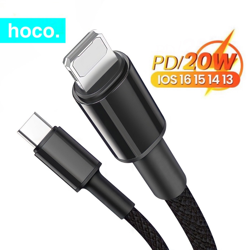 Dây sạc nhanh ip 20w Hoco dài 1m 2m 3m bọc dù siêu bền dùng cho 14 13 12 11 ... | BigBuy360 - bigbuy360.vn