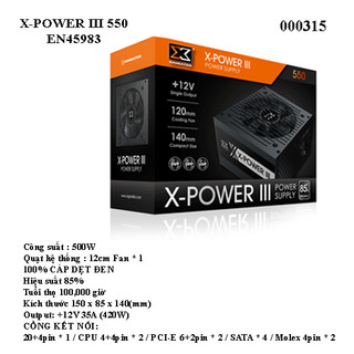Nguồn máy tính Xigmatek X-POWER III 550w hàng chính hãng full vat