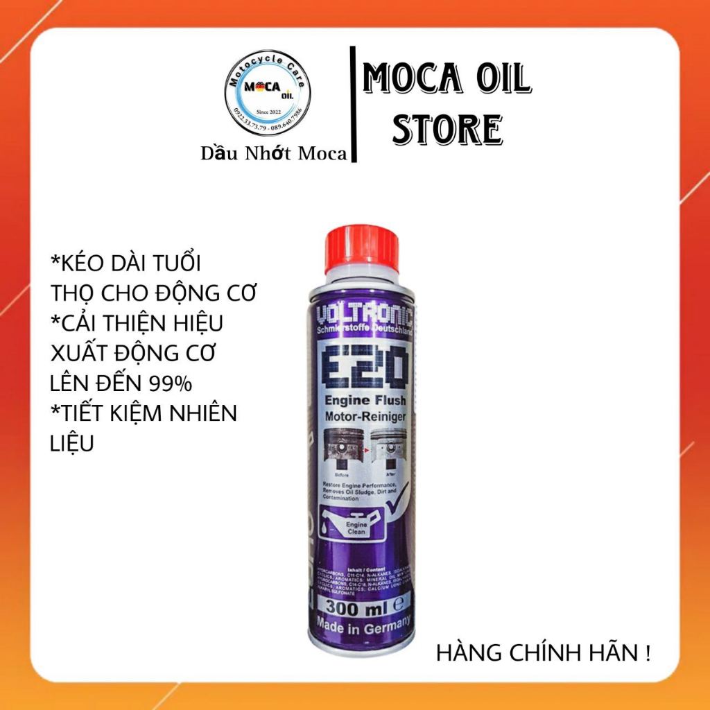[CHÍNH HÃNG] Dung dịch súc rửa động cơ VOLTRONIC E20 ENGINE FLUSH 1L - chiếc lẻ