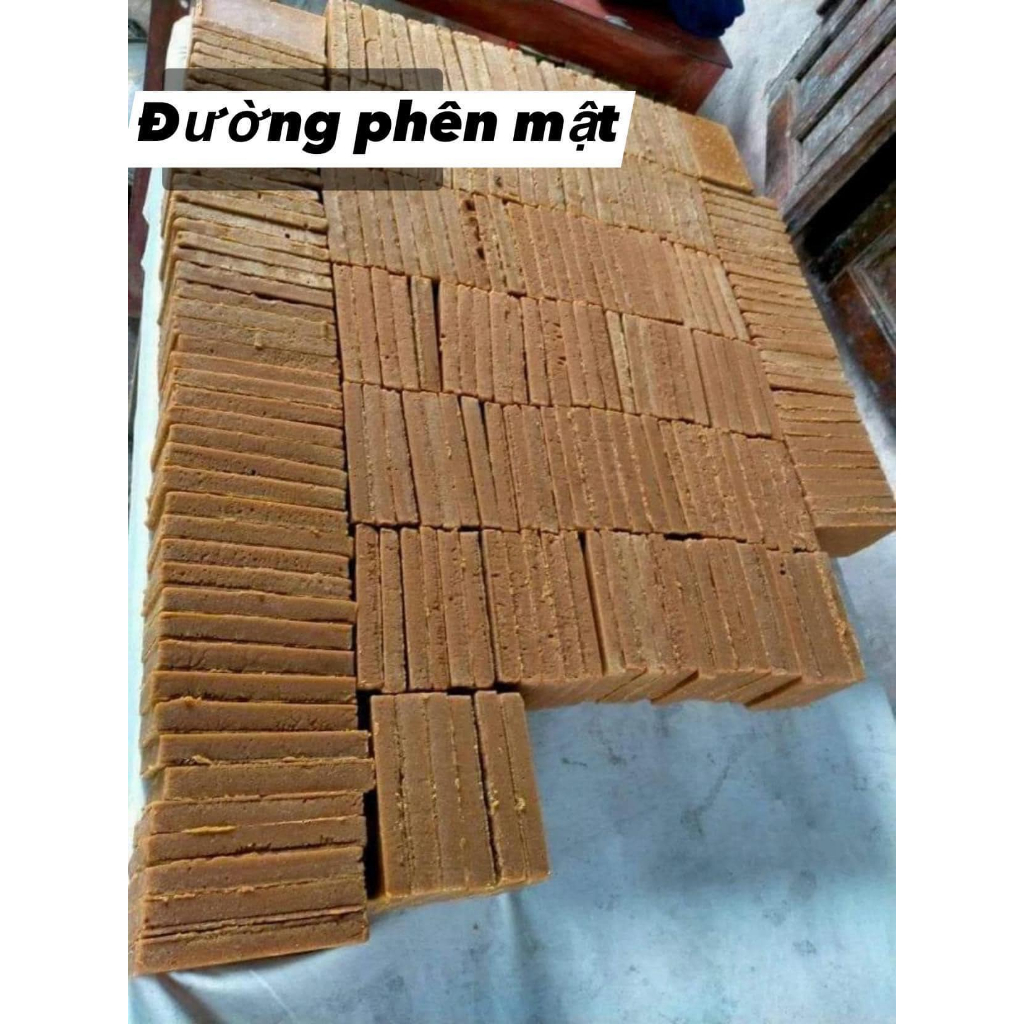 Đường Nâu Đường Phên Mật Mía , Đường Mía Thô Cô Đặc Từ Mật Mía Nguyên Chất Thơm Ngon- Túi 1Kg