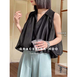 Áo sơ mi croptop sát nách bồng!