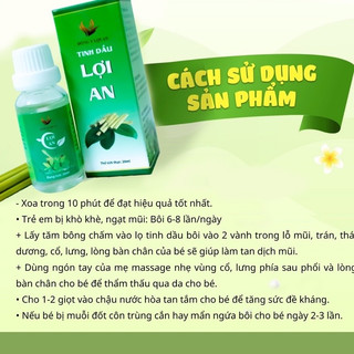[COMBO5] Tinh Dầu Lợi An Date Mới Nhất Hỗ Trợ Bôi Ho Khò Khè Cho Bé Yêu