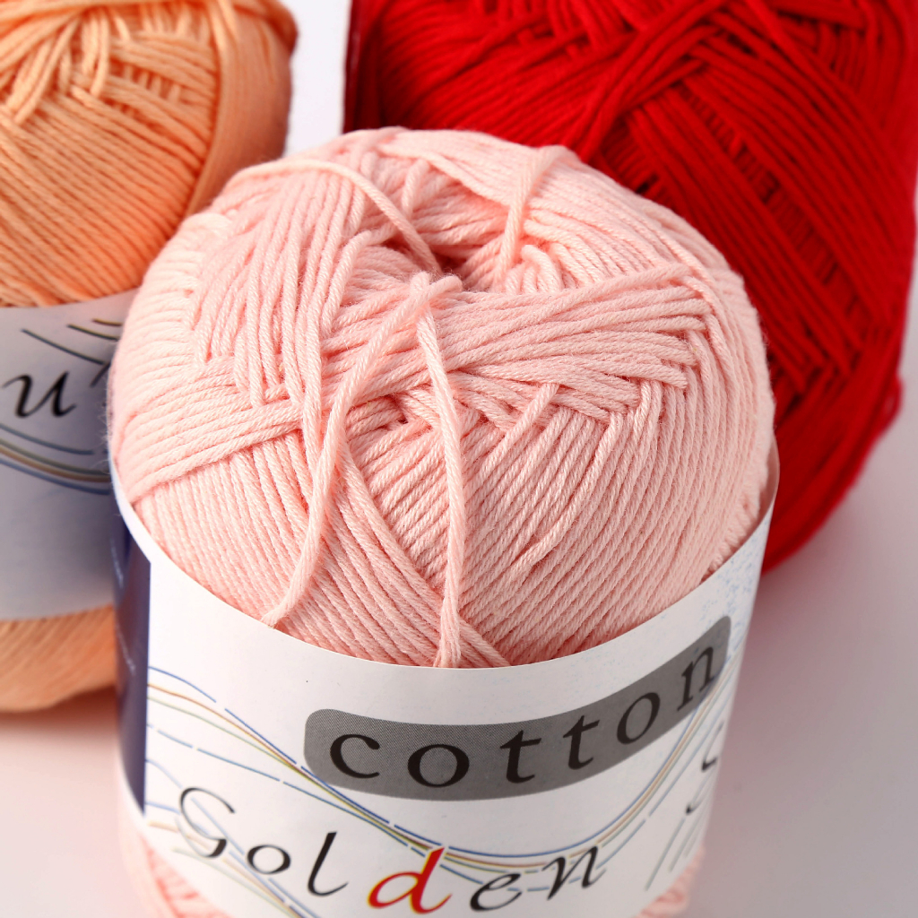 Cuộn Len Sợi 1mm Ladyco - Len Milk Cotton Golden Sun Sợi Nhỏ Dùng Để Đan Móc Áo Gồm 32 Màu