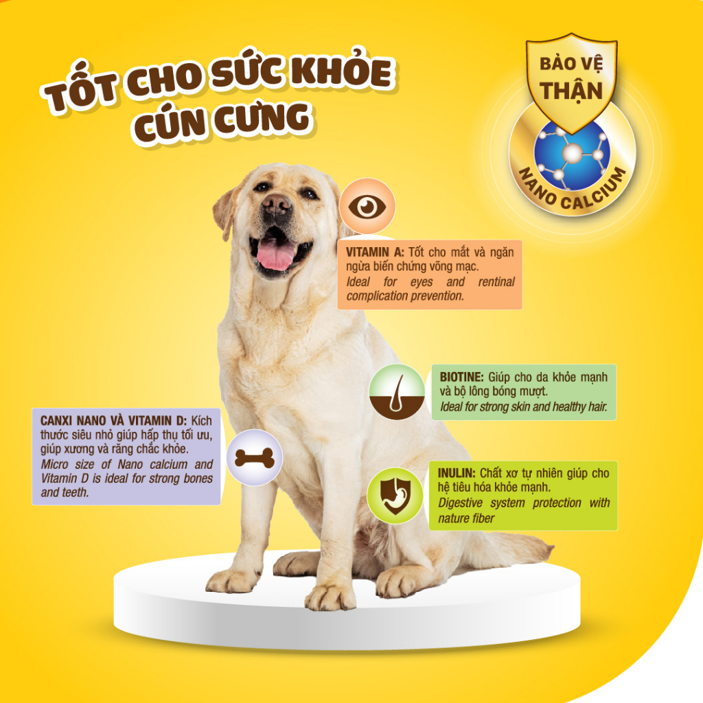 Dr.Kyan - Thức ăn hạt cho chó lớn Feed Do - Adutl 1,5 kg - Vị bò nướng pho mai