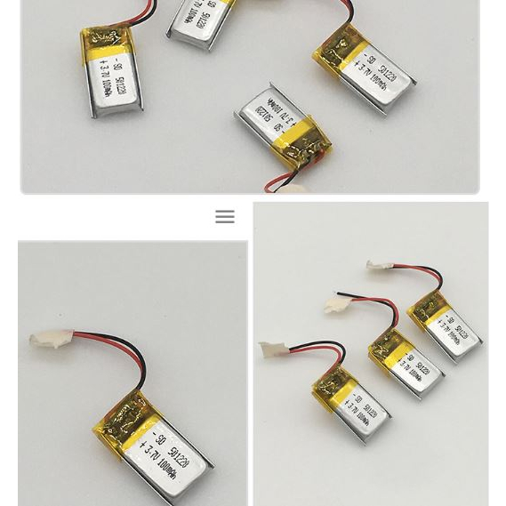 Pin lithium 501220 polymer 100mAh 3.7V cho tai nghe Bluetooth Kính 3D vòng đeo tay thể thao