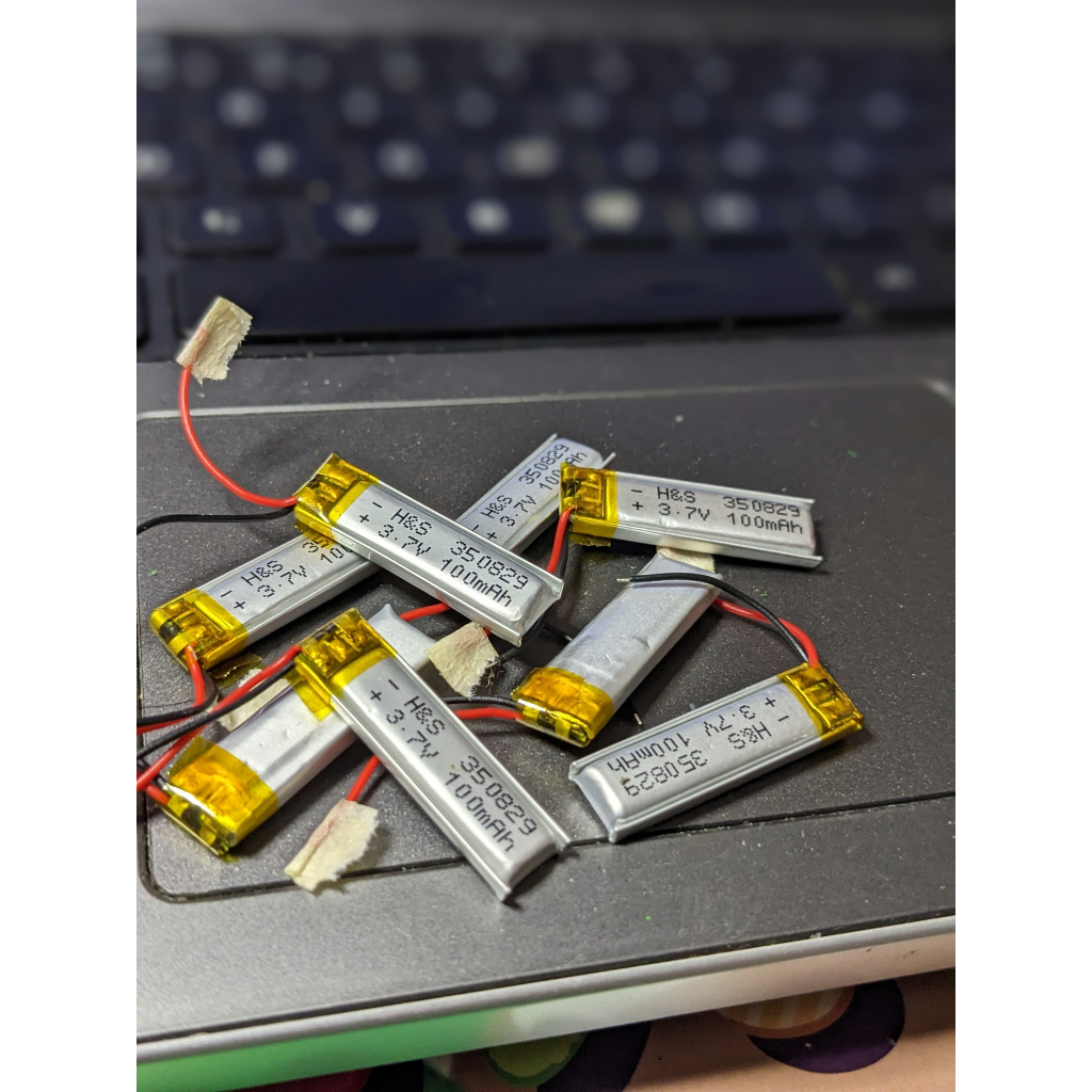 Pin Li-Po 3.7V 350829 100mAh  cho tai nghe Bluetooth Kính 3D vòng đeo tay thể thao