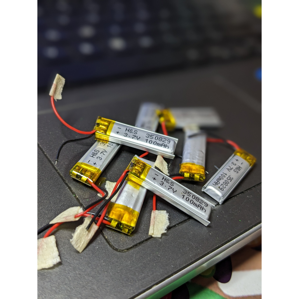 Pin Li-Po 3.7V 350829 100mAh  cho tai nghe Bluetooth Kính 3D vòng đeo tay thể thao