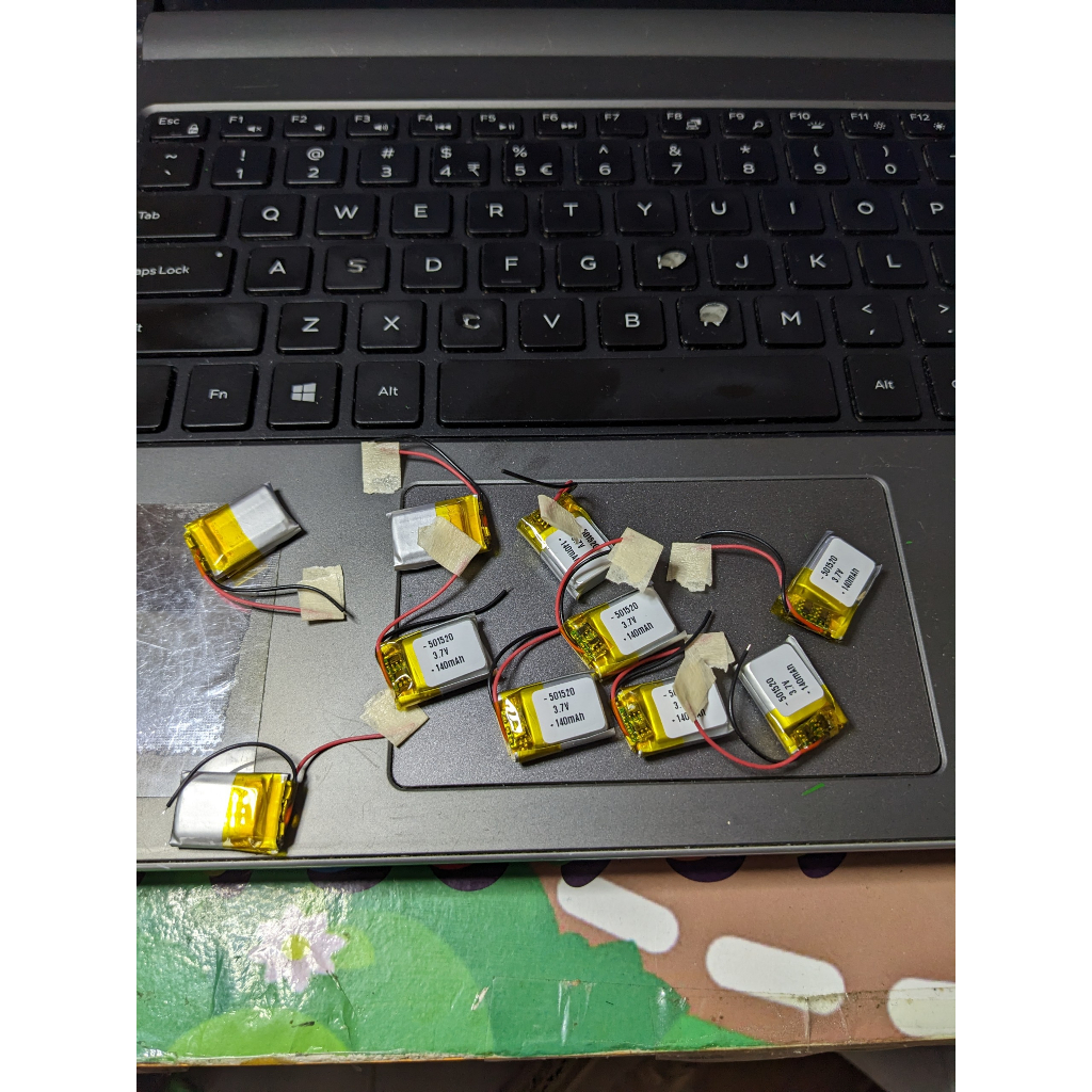 Pin 501520 140mAh pin Lithium Polymer Tai nghe Bluetooth 3.7V Kính 3D Vòng đeo tay thể thao Pin tích hợp