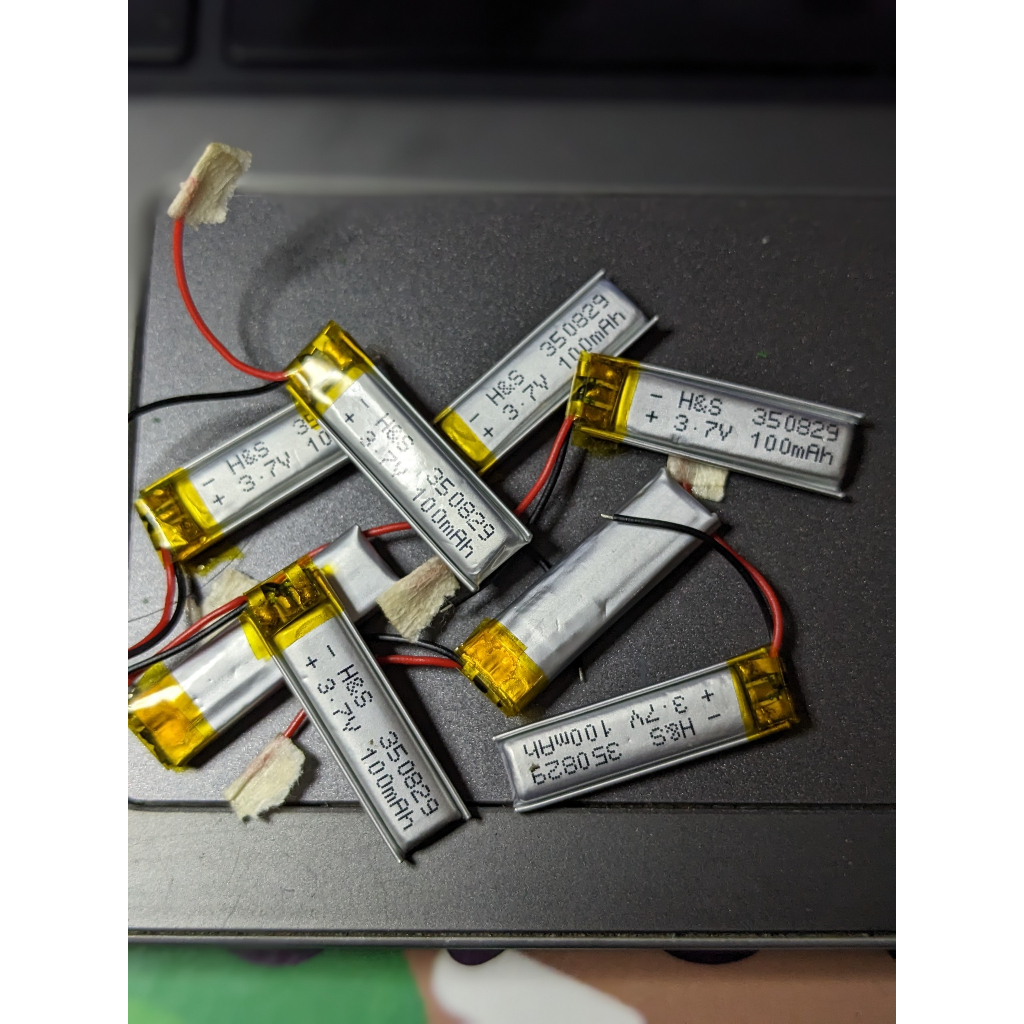 Pin Li-Po 3.7V 350829 100mAh  cho tai nghe Bluetooth Kính 3D vòng đeo tay thể thao