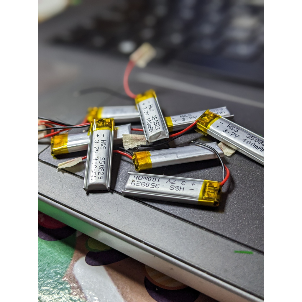 Pin Li-Po 3.7V 350829 100mAh  cho tai nghe Bluetooth Kính 3D vòng đeo tay thể thao
