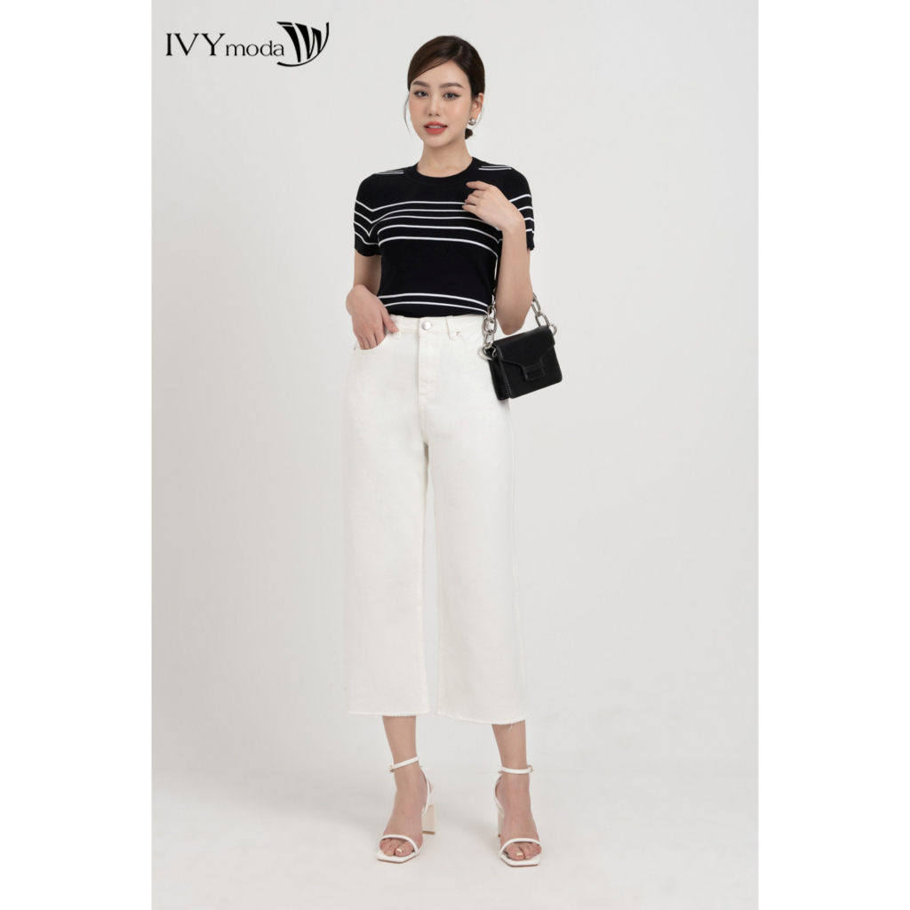 Quần jeans nữ dáng suông IVY moda MS 25M7854