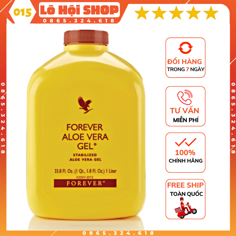 Nước uống dinh dưỡng gel nha đam, thải độc 015flp Lô Hội