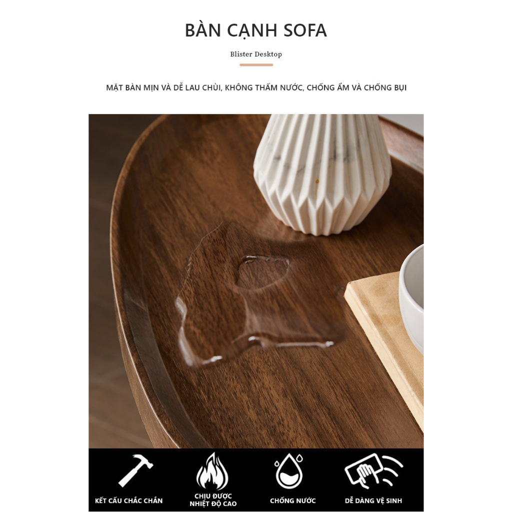 Bàn cafe chân kim loại bàn decor nhiều không gian - GM81