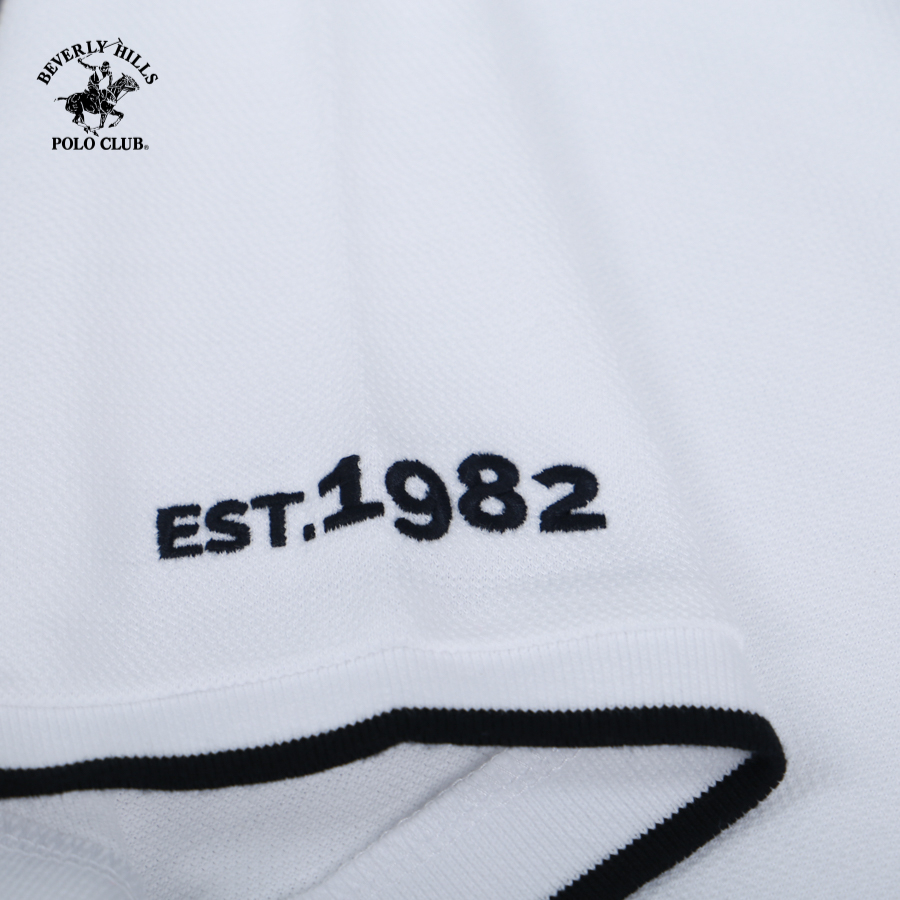 Beverly Hills Polo Club - Áo polo Ngắn tay Nam Slim Fit WT WHITE- BHPC PMSSS23TL033