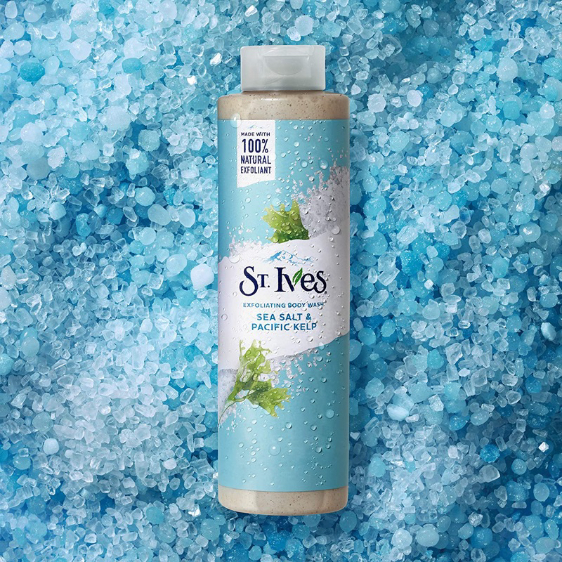 Sữa Tắm Làm Sạch Sâu Chiết Xuất Muối Biển St. Ives Sea Salt & Pacific Kelp Purifying Exfoliating Body Wash 650ml