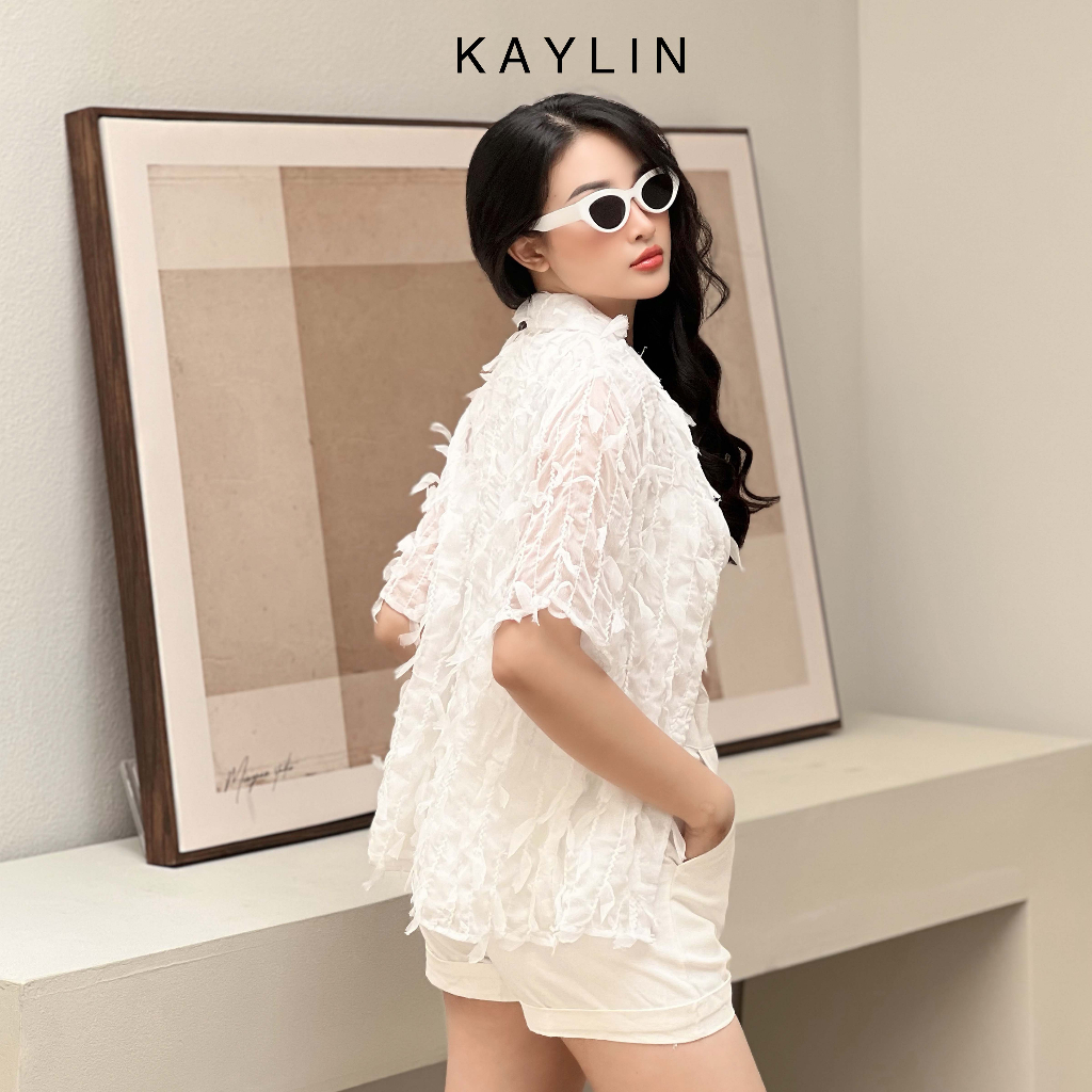 Set quần short sơ-mi freesize phối tua rua phong cách KAYLIN - N1933