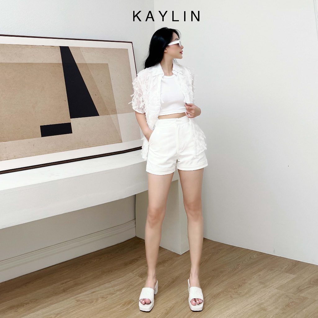 Set quần short sơ-mi freesize phối tua rua phong cách KAYLIN - N1933