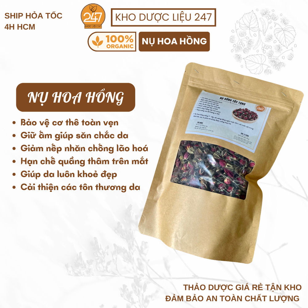 100g, 200g Nụ Hoa Hồng Tây Tạng (Hàng mới, Khô, Sạch, Thơm) - Hỗ Trợ Giảm Cân, Đẹp Da, Đào Thải Độc Tố Hiệu Quả