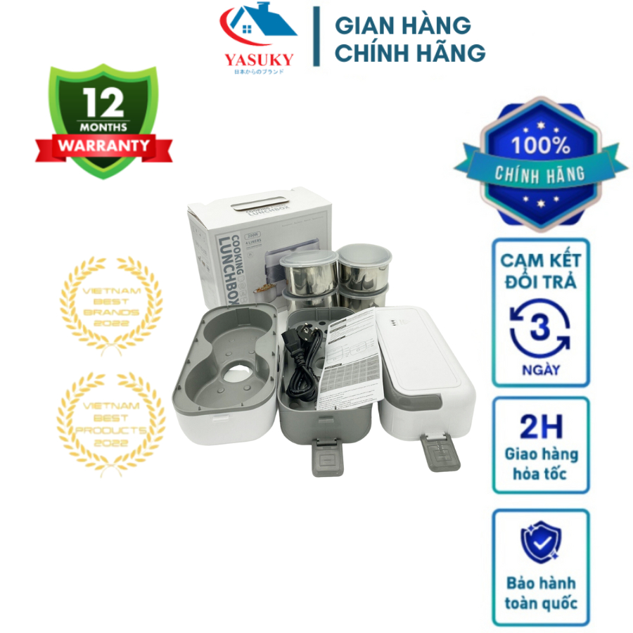Hộp cơm giữ nhiệt - Hộp cơm cắm điện văn phòng 2 tầng 4 bát inox giữ nhiệt,tiện lợi,dễ mang theo