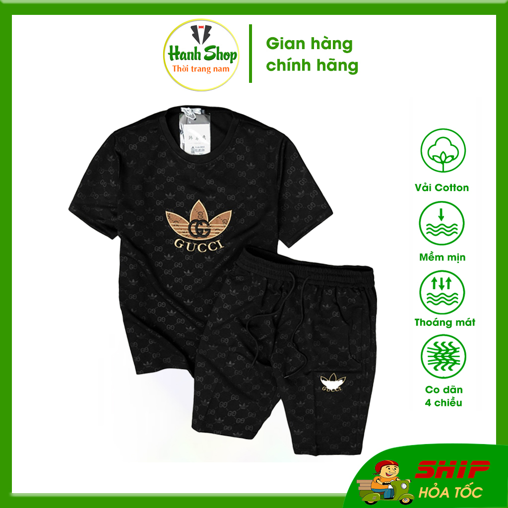 Đồ bộ thể thao nam bộ quần áo cộc tay chất vải umi co dãn cao cấp in hình họa tiết thấm hút mồ hôi BOGU1101