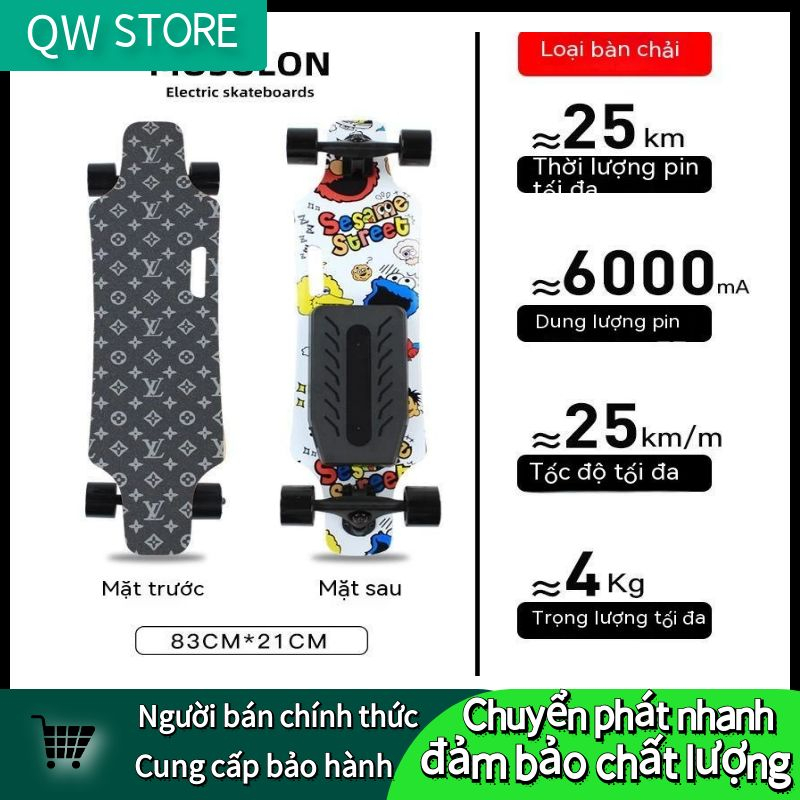 QW-Ván trượt điện xe điện có tay lái điều khiển tốc độ tối đa 25 km/h