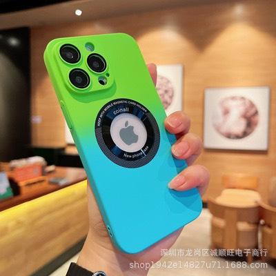 [Xanh dương - Xanh Lá]Ốp từ tính hở táo lens cam cao cấp phối màu 7plus/8plus/x/xs/xsmax/11/12/13/14/pro/max/plus/promax