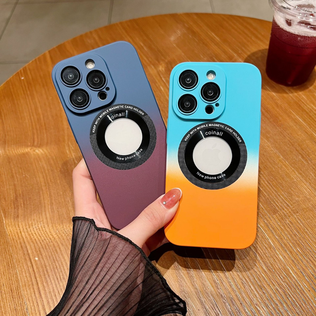 [Xanh dương - Xanh Lá]Ốp từ tính hở táo lens cam cao cấp phối màu 7plus/8plus/x/xs/xsmax/11/12/13/14/pro/max/plus/promax