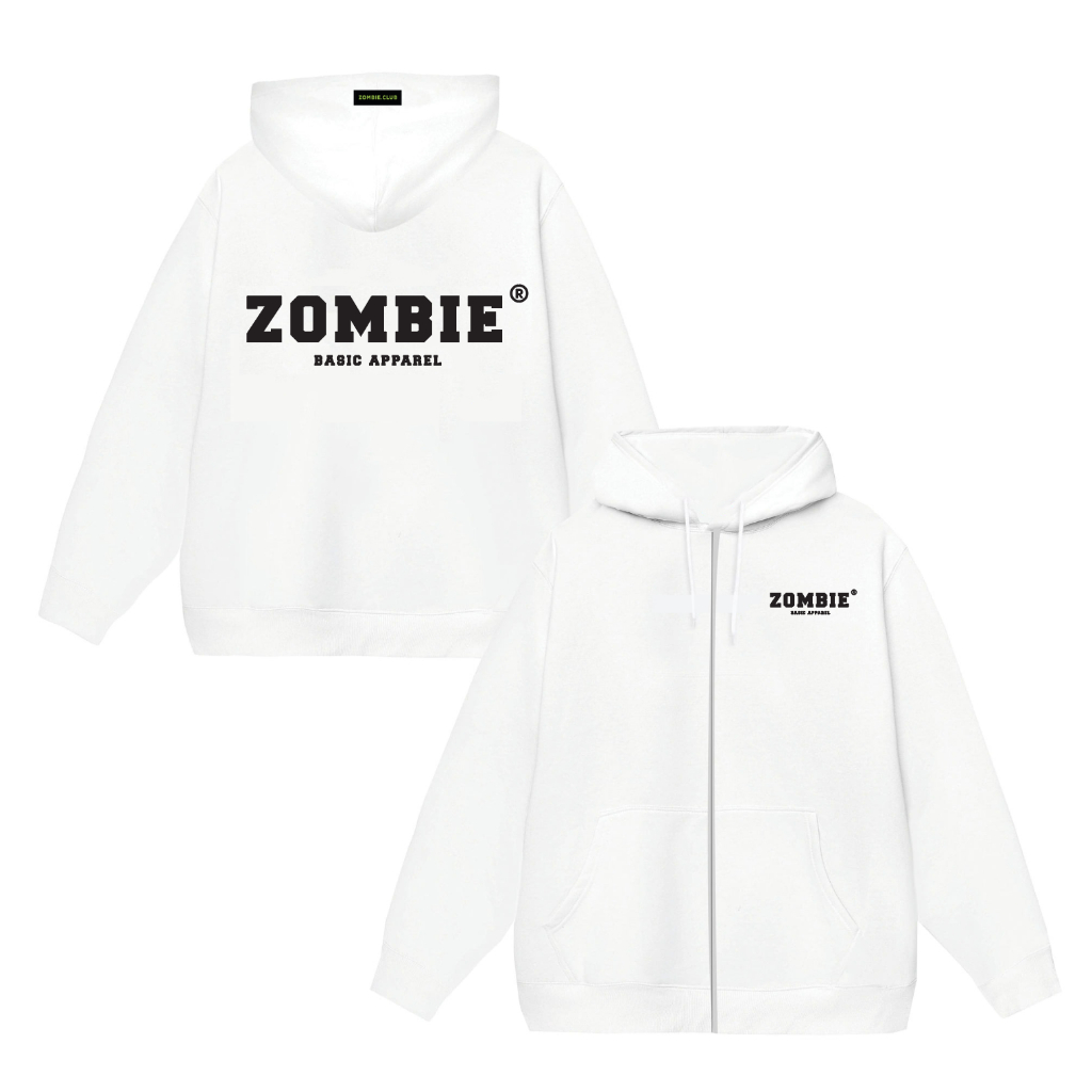 Áo Hoddie Zip Zombie Club, ZOMBIE LOGO SS2 Unisex Chính Hãng