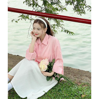 Áo sơ mi màu trơn basic LƯU DIỆC PHI
