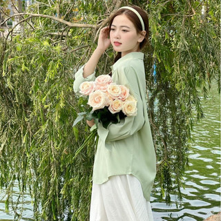 Áo sơ mi màu trơn basic LƯU DIỆC PHI