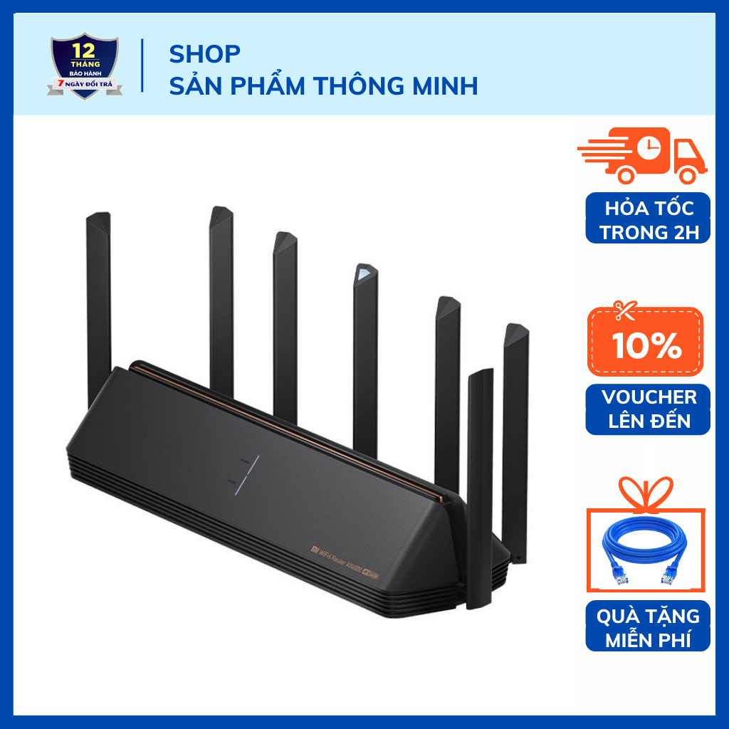 Bộ phát Wifi Router Xiaomi AX6000 AIoT băng tần kép - Wifi 6 6000Mbps - hỗ trợ Mesh - kết nối 248 thiết bị | BigBuy360 - bigbuy360.vn