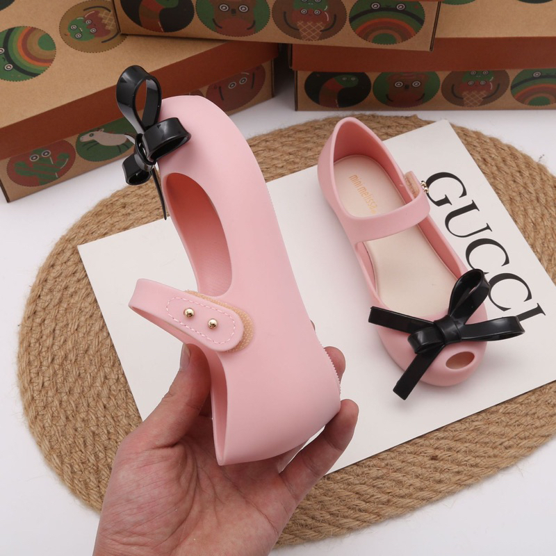 Giầy nhựa thơm melissa nơ mảnh đủ màu cho bé gái siêu xinh từ 1-8 tuổi