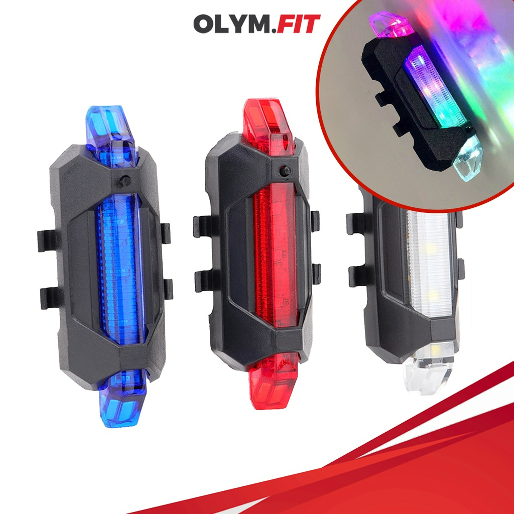 Đèn LED chống nước sạc cổng USB 4 chế độ chiếu sáng báo tín hiệu an toàn gắn đuôi xe đạp tiện dụng chất lượng cao