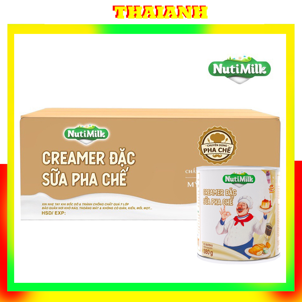 THÙNG Sữa Đặc Creamer Nuti Lon 380gr Dùng Làm Bánh,Pha Cà Phê,Pha Chế-THAIANH
