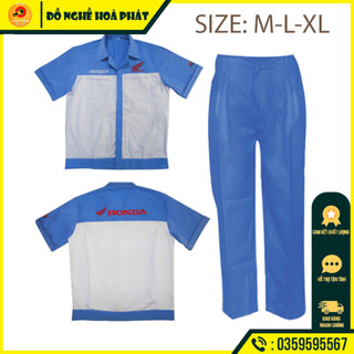 Đồng phục sửa xe máy honda ktt hàng may theo hãng