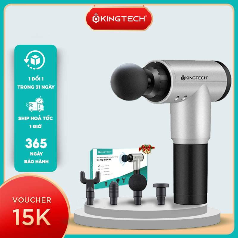 Máy Massage Cầm Tay KINGTECH KH-320 - Súng Mát Xa Toàn Thân 6 Cấp Độ